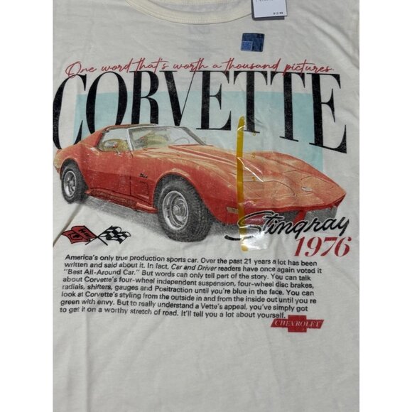 Unisex Chevy Corvette Stingray 1976 Graphic Tee Shirt Small Officially Licensed - Picture 2 of 10